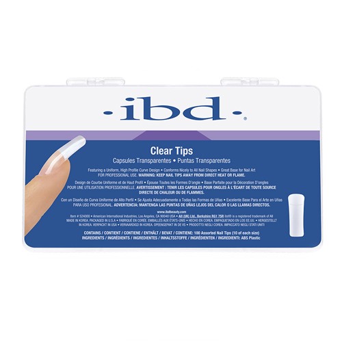 IBD, Clear Nail Tips Refill - прозрачные типсы, 100 шт