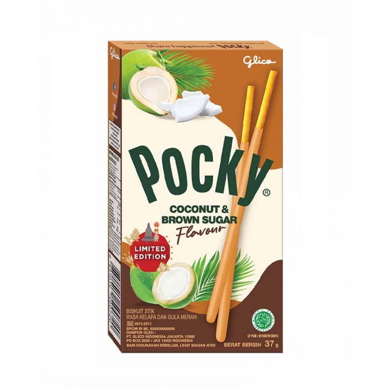 Pocky, соломка в шоколадной глазури (Кокос и Тростниковый сахар), 37 гр