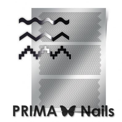 PrimaNails, Метализированные наклейки (OR-005, серебро)