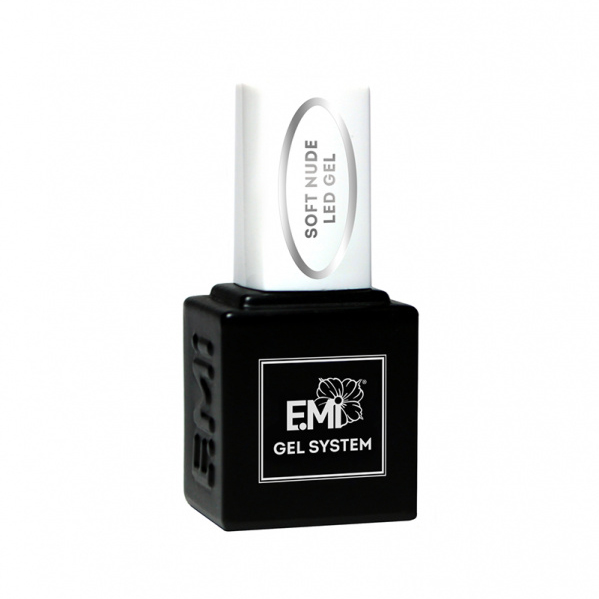 EMI, Soft Nude LED Gel - камуфлирующий гель для моделирования (в бутылочке, нюд), 9 мл