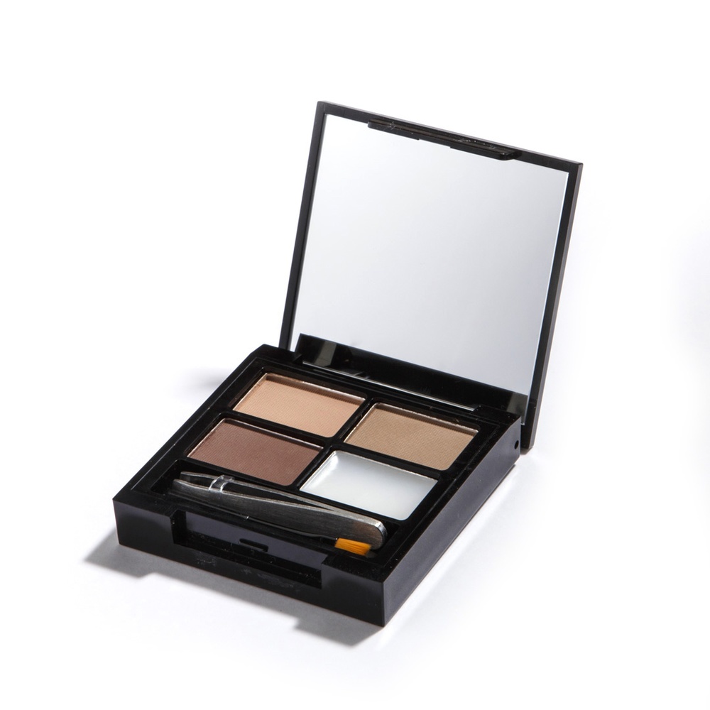 Makeup Revolution, Focus & Fix Eyebrow Shaping Kit - палетка для бровей (Light Medium)