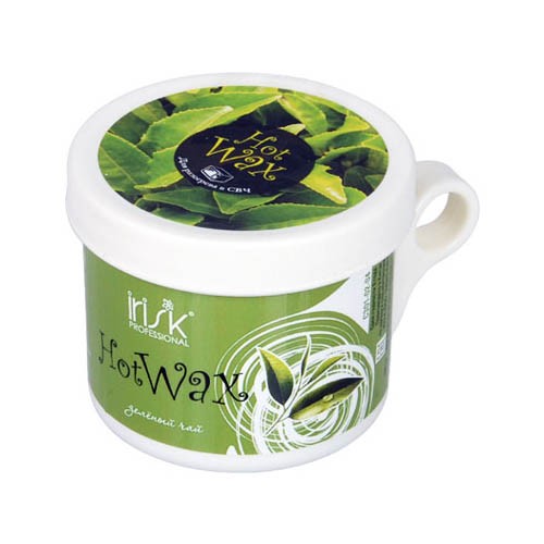 Irisk, горячий воск в баночке для разогрева в СВЧ (Зеленый чай), 100гр