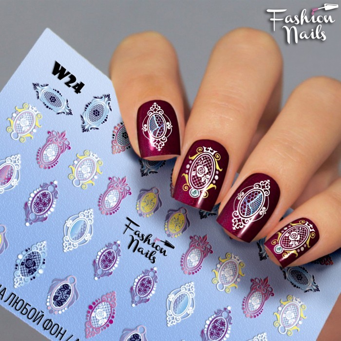Fashion Nails, слайдер-дизайн "White" №24 Fashion Nails, слайдер-дизайн "White" №24