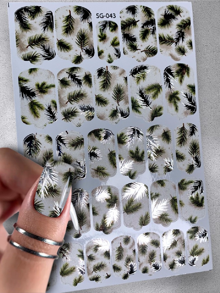 Anna Tkacheva, фольгированные наклейки пленки для дизайна ногтей SG-043