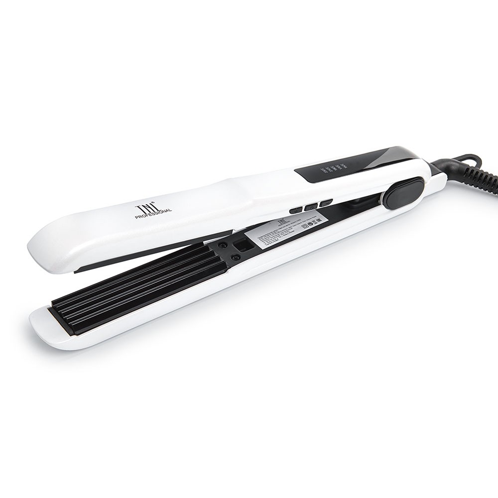 TNL, Excellence - щипцы "гофре" для волос (белые)