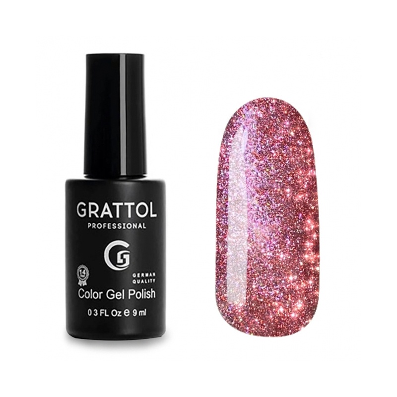 Grattol, Color Gel Polish - светоотражающий гель-лак "Bright Cristal" (№04), 9мл