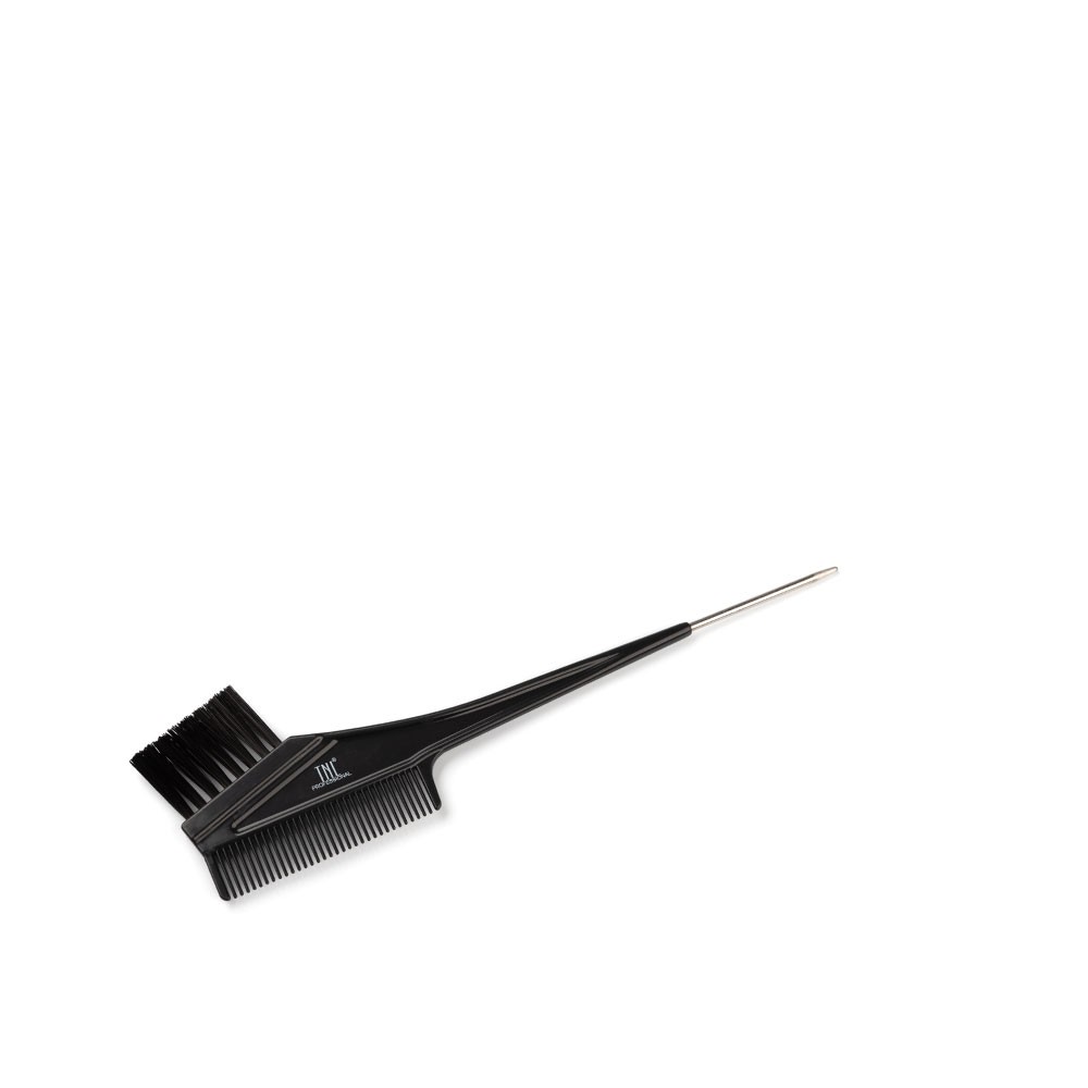 Tnl, кисть-расческа для окрашивания металлический "хвост" (двухсторонняя, черная)