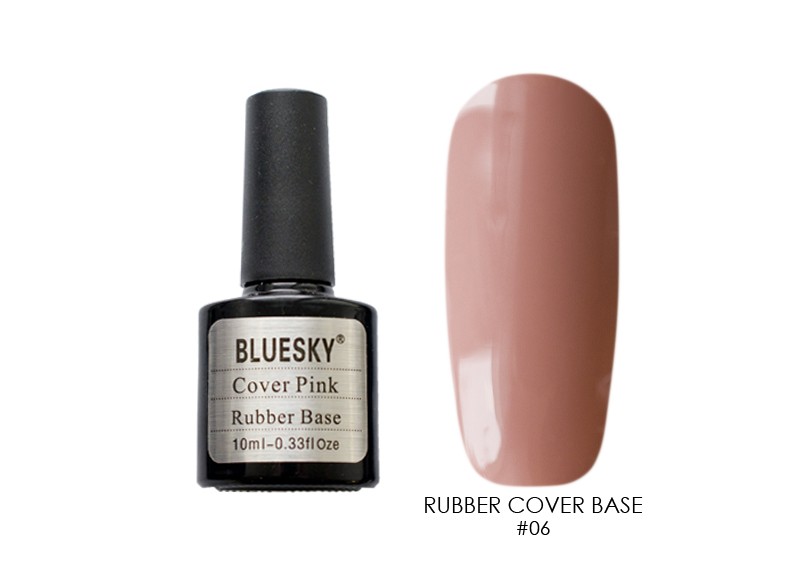 Bluesky, Rubber base cover pink - камуфлирующая каучуковая основа, база (№06), 10 мл