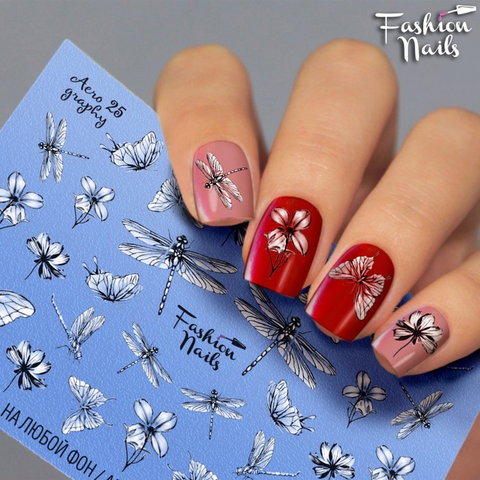 Fashion Nails, слайдер-дизайн "AEROgraphy" №25 Fashion Nails, слайдер-дизайн "AEROgraphy" №25