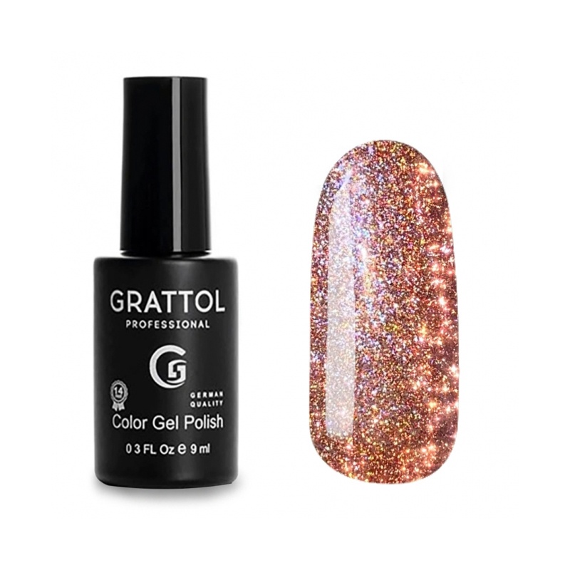 Grattol, Color Gel Polish - светоотражающий гель-лак "Bright Cristal" (№05), 9мл