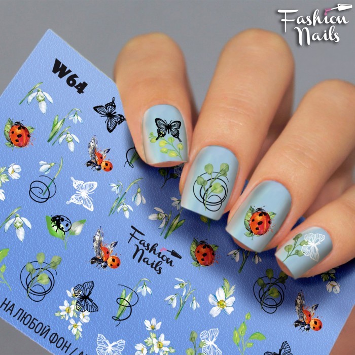 Fashion Nails, слайдер-дизайн "White" №64