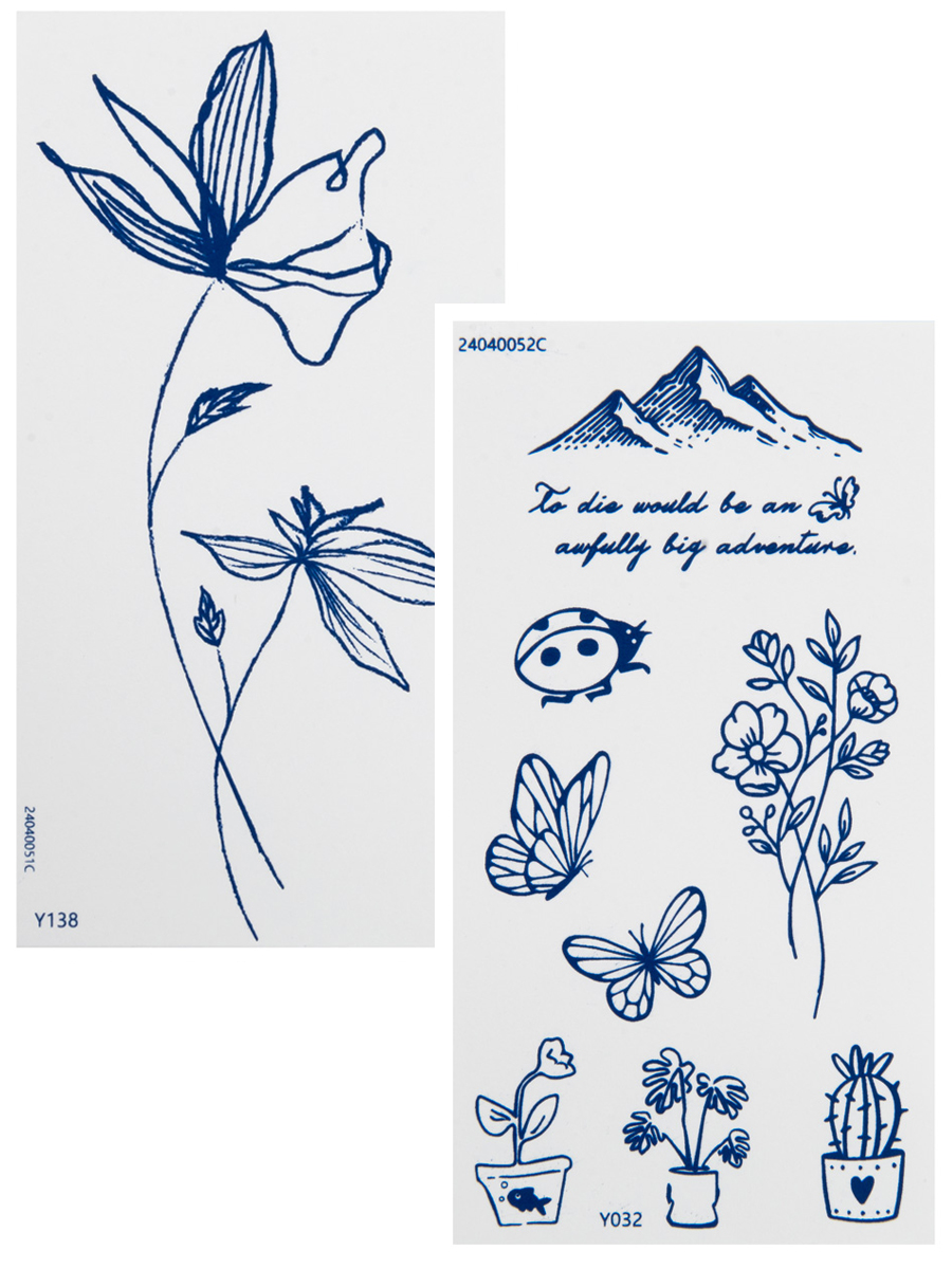 Irisk, набор №26 INK TATOO - тату реалистичная долговременная для тела, 2 шт Irisk, набор №26 INK TATOO - тату реалистичная долговременная для тела, 2 шт