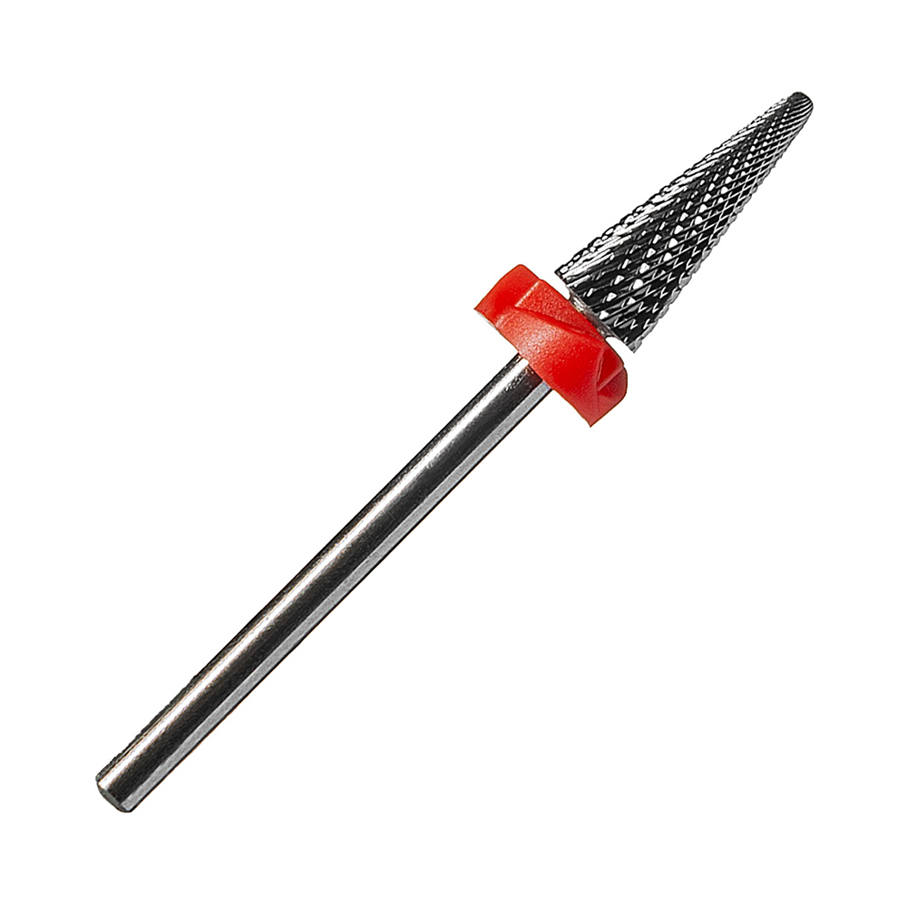 Irisk, фреза твердосплавная конус, ёлка мелкая нарезка Т-14 (01 красная, d5мм)