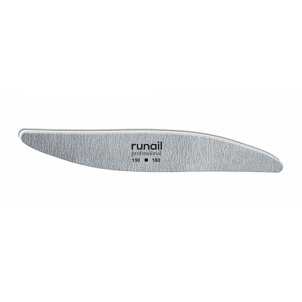 RuNail, пилка для искусственных ногтей (серая, лепесток, 150/180)
