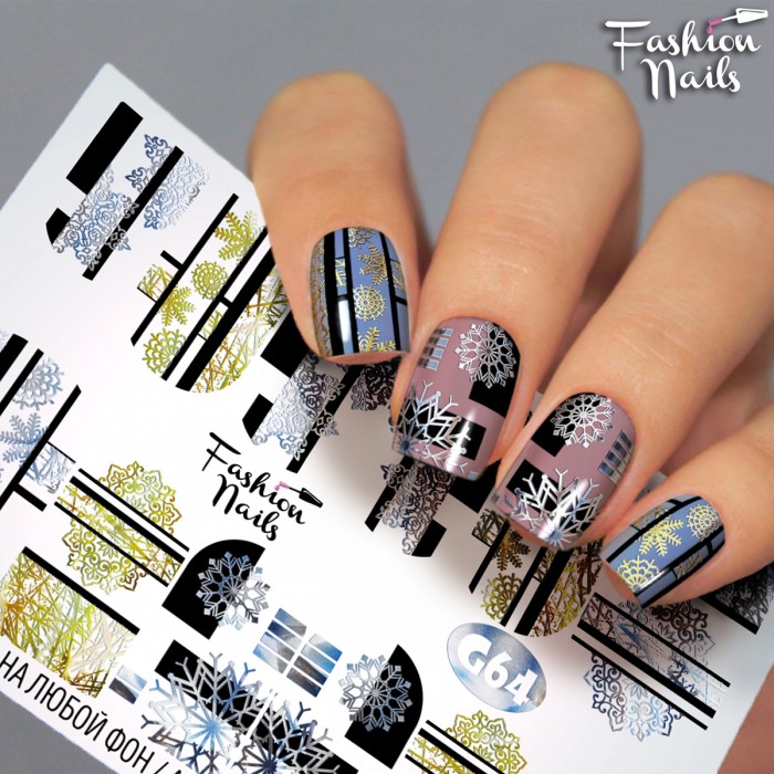 Fashion Nails, слайдер-дизайн "Galaxy" №64