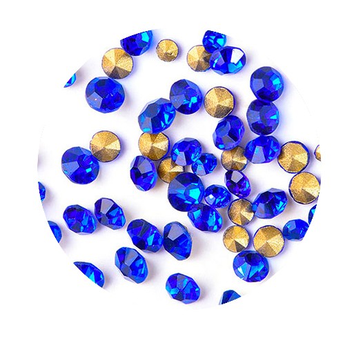TNL, стразы кристалл конусные mix (синие), 400 шт