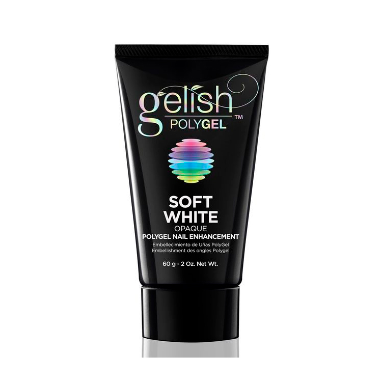 Gelish, PolyGel Soft White - полигель (натуральный белый), 60 гр