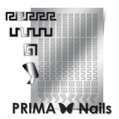 PrimaNails, Метализированные наклейки (OR-001, серебро)