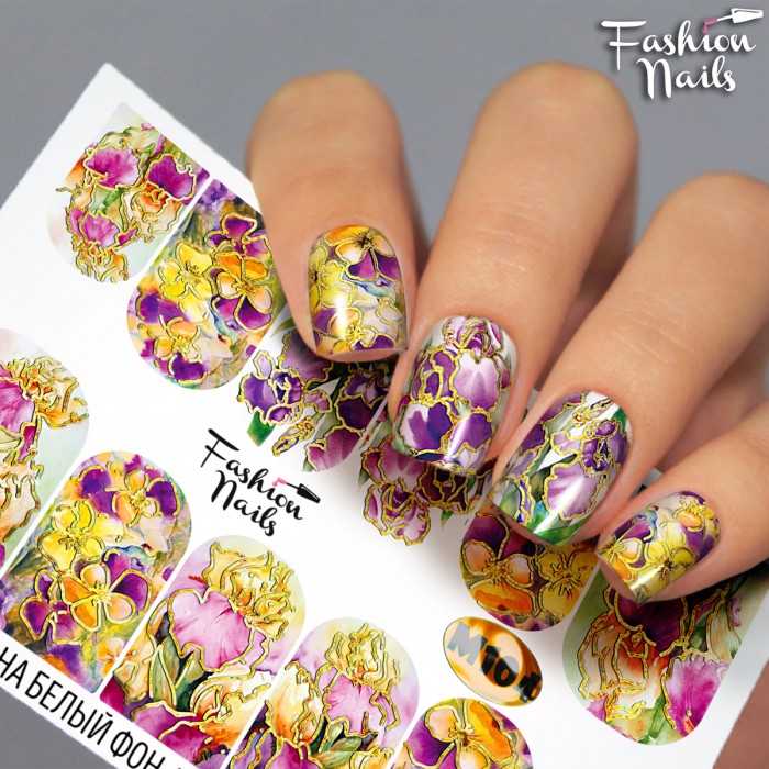 Fashion Nails, слайдер-дизайн "Metallic" №104