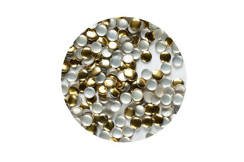 Металлические заклепки (круглые, золотистые), 100 штук