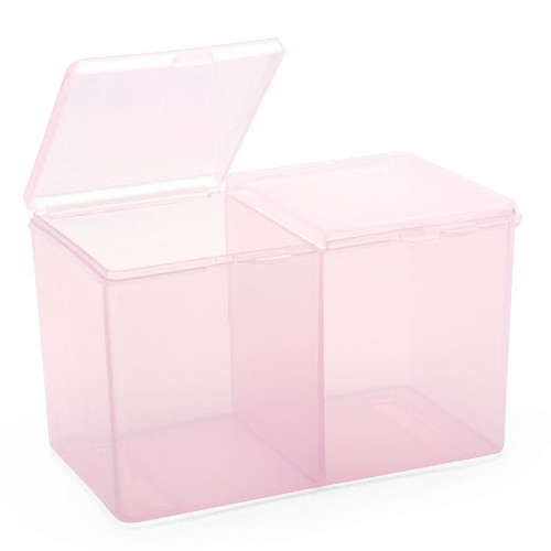 TNL, контейнер двухсекционный (прозрачно-розовый)