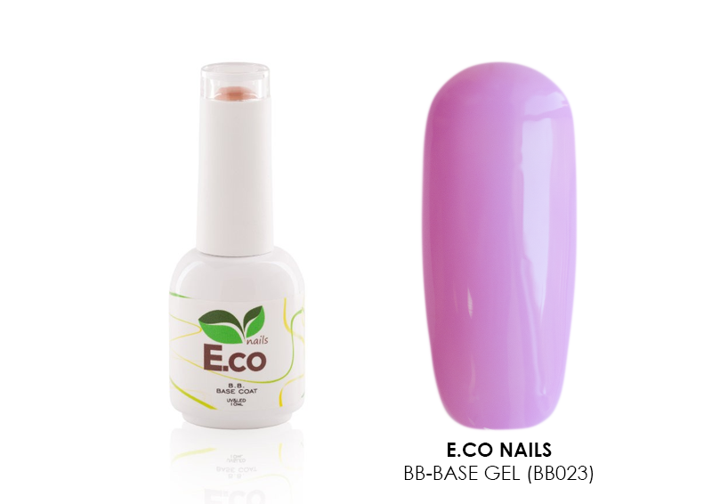 E.co nails, base Coat 2в1 - цветная база (BB023), 10 мл