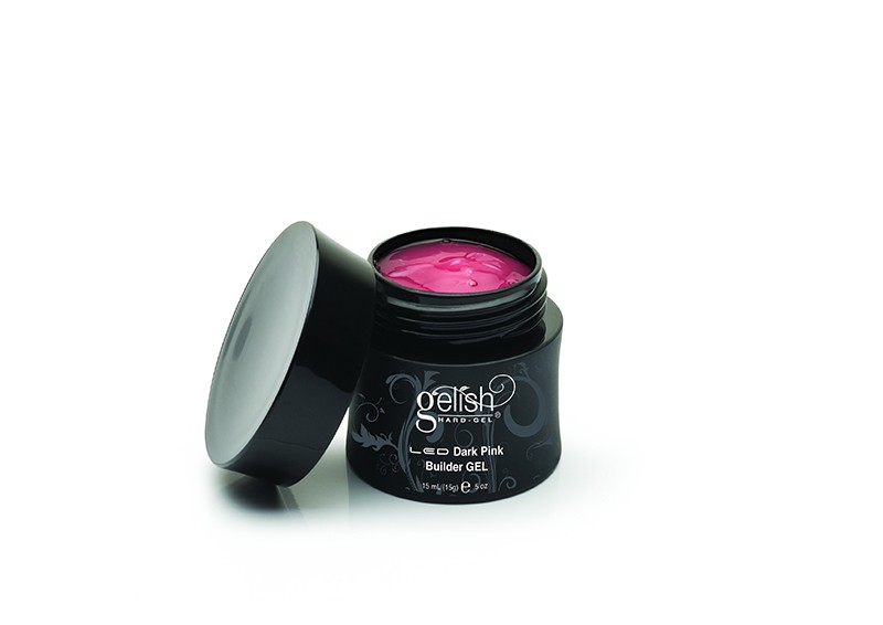 Gelish Harmony, Led Dark Pink Builder Gel - плотный розовый конструирующий гель, 50 мл