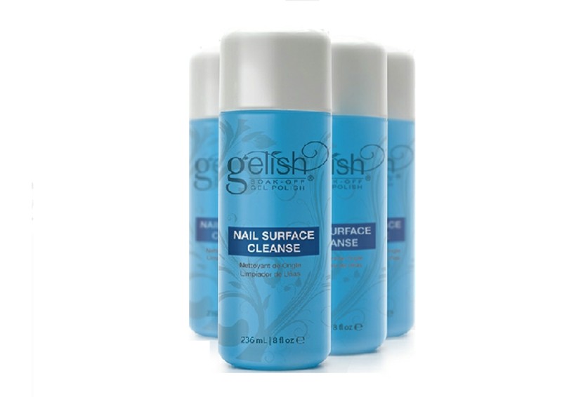 Gelish Harmony, Nail Surface Cleance - набор препаратов для удаления липкого слоя (4 шт по 236 мл)