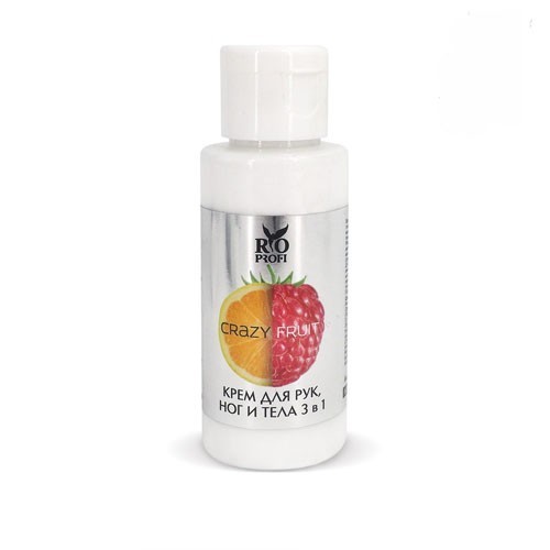 Rio Profi, Crazy Fruit - крем для рук, ног и тела 3в1 (Малина-Цитрус), 50 мл Rio Profi, Crazy Fruit - крем для рук, ног и тела 3в1 (Малина-Цитрус), 50 мл