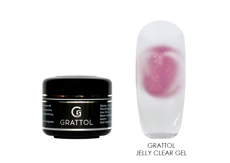Grattol, Jelly Clear Gel - моделирующий гель-желе (прозрачный), 15 мл Grattol, Jelly Clear Gel - моделирующий гель-желе (прозрачный), 15 мл