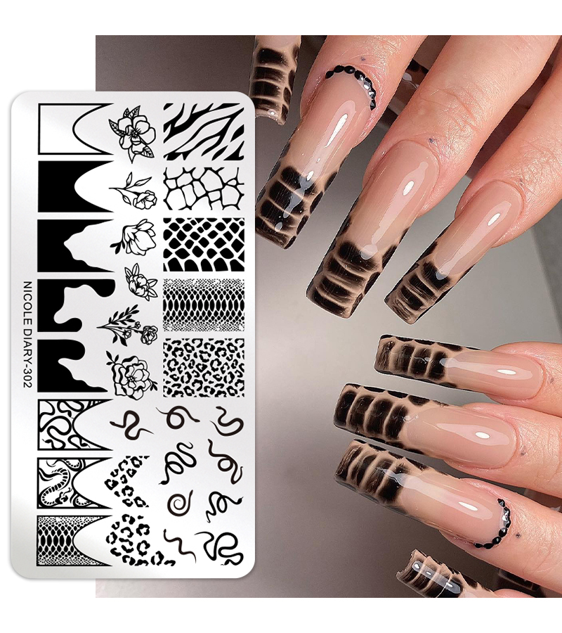 Дизайн ногтей. Товар: Пластина для стемпинга 12*6 см (ND-302)