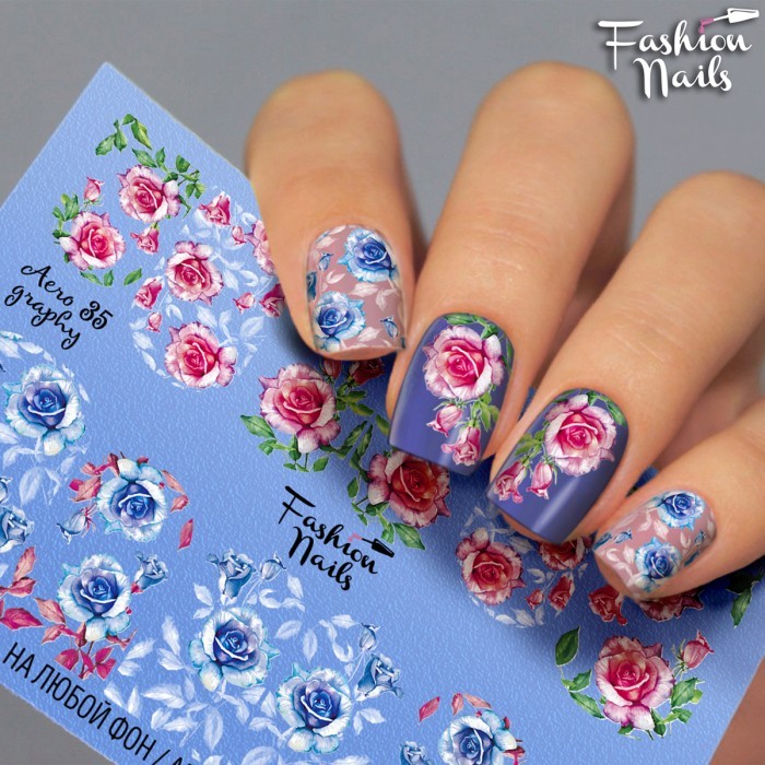 Fashion Nails, слайдер-дизайн "AEROgraphy" №35
