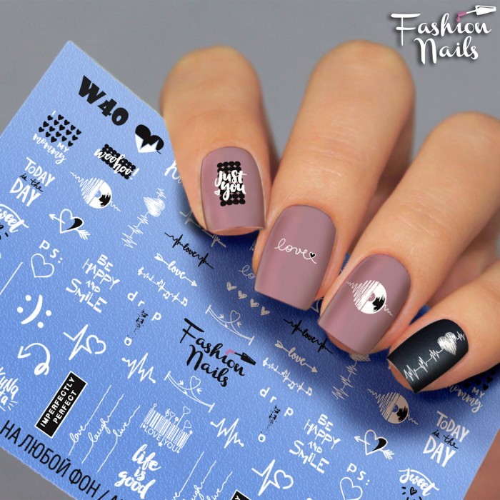 Fashion Nails, слайдер-дизайн "White" №40