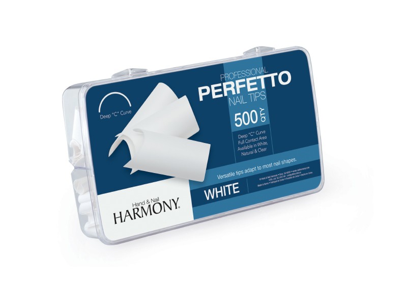 Gelish Harmony, Perfetto White Tips - типсы белые, 500 шт