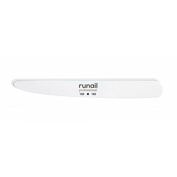 RuNail, пилка для ногтей (белая, нож, 180/180)