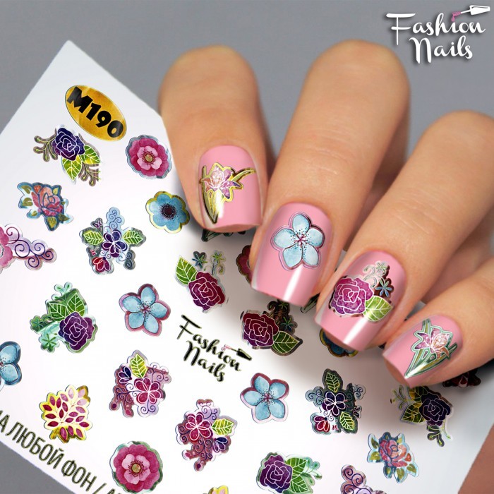 Fashion Nails, слайдер-дизайн "Metallic" №190 Fashion Nails, слайдер-дизайн "Metallic" №190