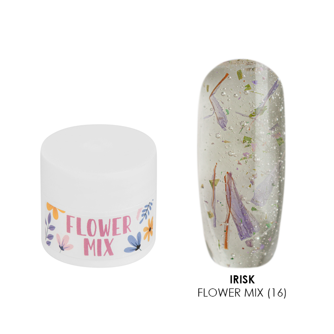 Irisk, гель-лак каучуковый "Flower Mix" (№16), 5 мл
