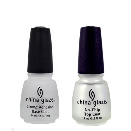 China Glaze, набор из базы и топа для лака (Strong Adhesion и No Chip Top Coat), 14 мл