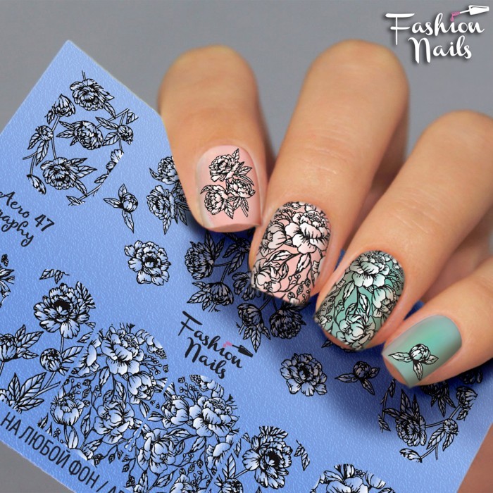 Fashion Nails, слайдер-дизайн "AEROgraphy" №47 Fashion Nails, слайдер-дизайн "AEROgraphy" №47