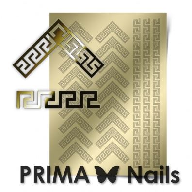 PrimaNails, Метализированные наклейки (OR-007, золото)