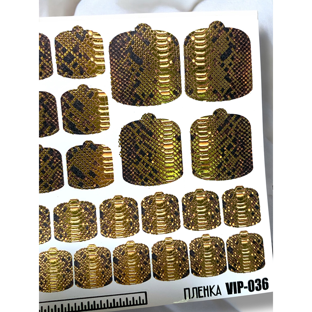 Anna Tkacheva, наклейки пленки для педикюра с фольгой VIP-036 Anna Tkacheva, наклейки пленки для педикюра с фольгой VIP-036