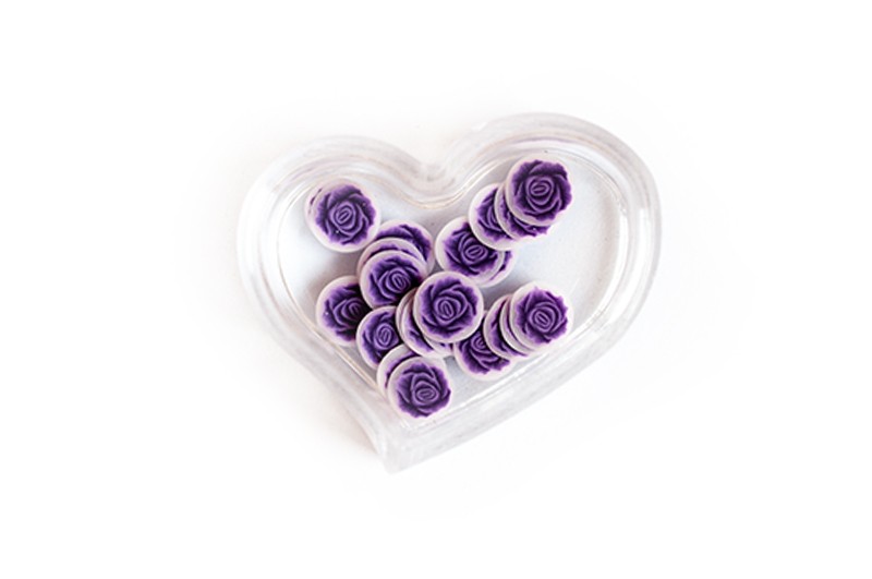 Слайсы "Фиолетовые розы", 20 штук
