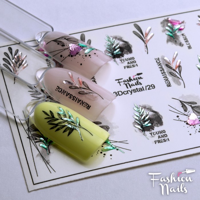 Fashion Nails, слайдер-дизайн "3D crystal" №29 Fashion Nails, слайдер-дизайн "3D crystal" №29
