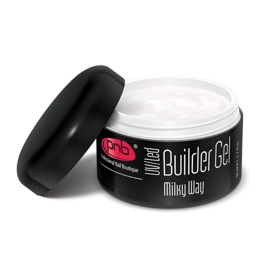 PNB, Builder Gel Milky Way - моделирующий гель (молочный), 50 мл