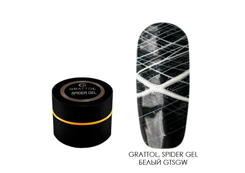 Grattol, Spider Gel - гель "паутинка" (белый), 5 мл