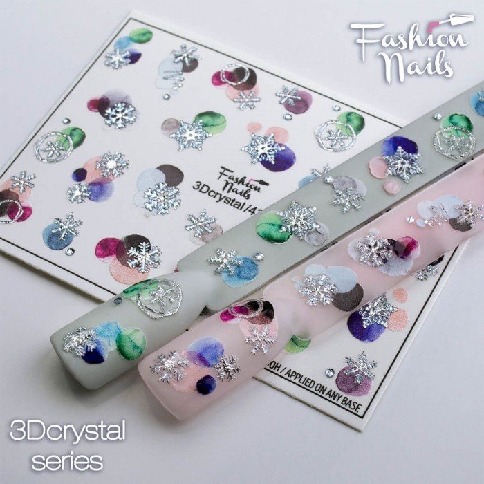 Fashion Nails, слайдер-дизайн "3D crystal" №43