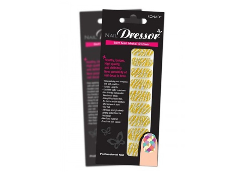 Konad, Nail Dressor Design - арт-пленка (Glitter - Yellow)