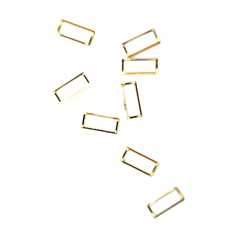 Artex, декор металлический прямоугольник (золото 9х4мм)