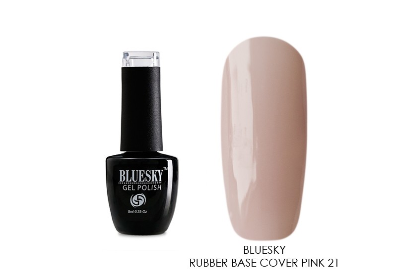 Bluesky, Rubber base cover pink - камуфлирующая каучуковая база (№21), 8 мл