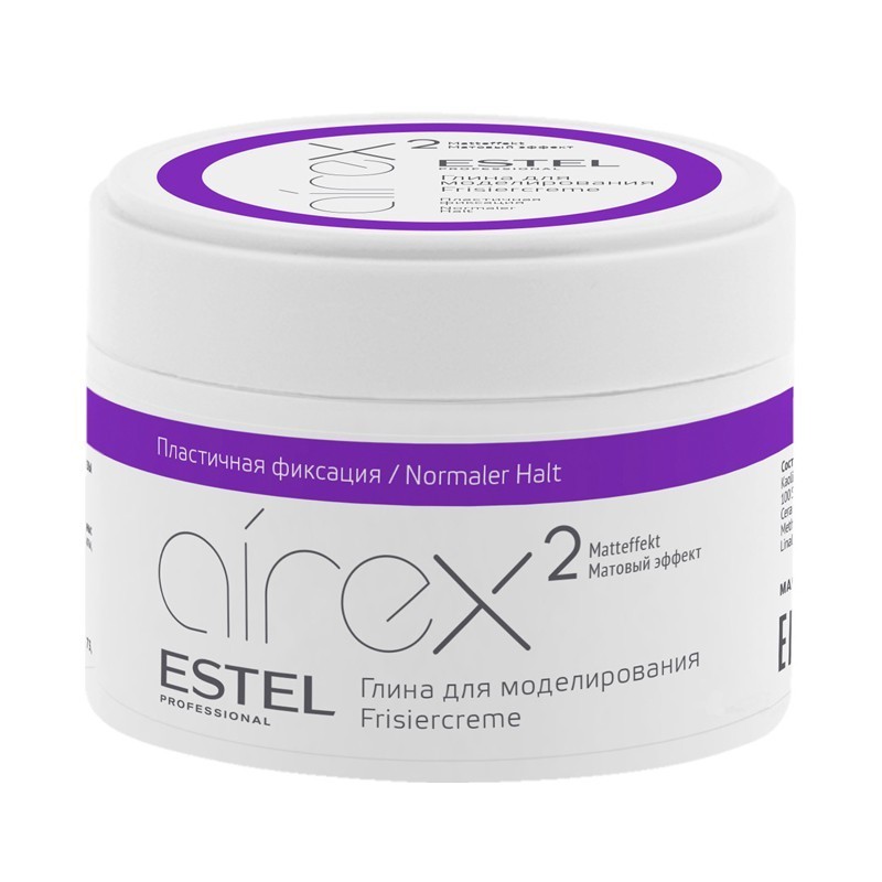 Estel, Airex - глина для моделирования волос с матовым эффектом (пластичная фиксация), 65 мл